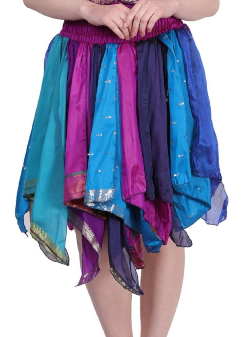 Wevez Women's Tribal Leaves Style Skirt Pack of 3, One Size, Assorted - Image 3